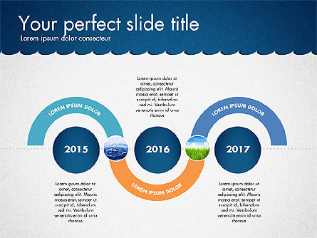 Timeline con marina tema Toolbox, Slide 16, 02780, Timelines & Calendars — PoweredTemplate.com