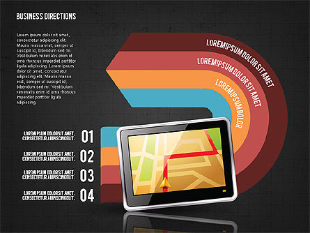 Options avec gps navagator, Diapositive 10, 02782, Schémas d'étapes — PoweredTemplate.com