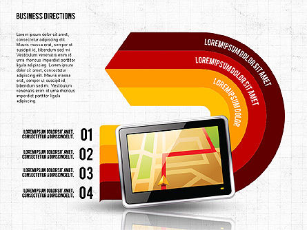Options avec gps navagator, Diapositive 2, 02782, Schémas d'étapes — PoweredTemplate.com