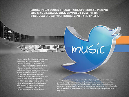 Twitter-Marketing-Inhalte Optionen, Folie 11, 02783, Ablaufdiagramme — PoweredTemplate.com