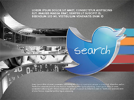 Options de contenu de marketing Twitter, Diapositive 14, 02783, Schémas d'étapes — PoweredTemplate.com