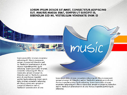 Twitter-Marketing-Inhalte Optionen, Folie 3, 02783, Ablaufdiagramme — PoweredTemplate.com