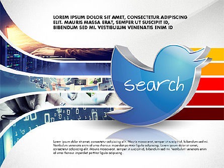 Twitter-Marketing-Inhalte Optionen, Folie 6, 02783, Ablaufdiagramme — PoweredTemplate.com