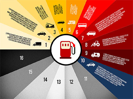 Concept de transport, Diapositive 10, 02785, Schémas d'étapes — PoweredTemplate.com