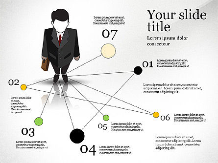 Présentation de plate-forme avec silhouette d'homme d'affaires, Diapositive 7, 02786, Modèles de présentations — PoweredTemplate.com