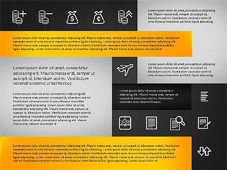 Disposition de la grille avec des icônes, Diapositive 13, 02790, Icônes — PoweredTemplate.com