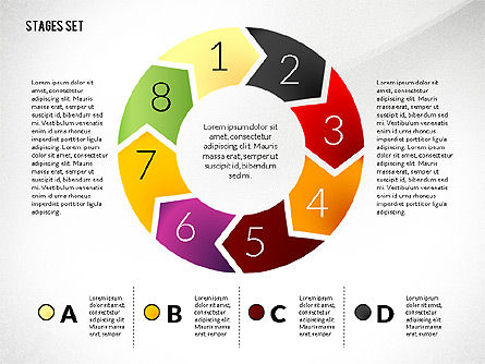 Boîte à outils diagramme en phase ronde, Diapositive 2, 02791, Schémas d'étapes — PoweredTemplate.com