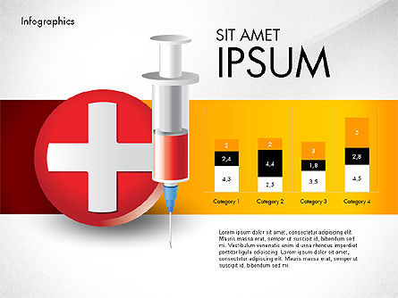 Infografica medica con i grafici basati su dati, Slide 2, 02792, Diagrammi e Grafici Medici — PoweredTemplate.com