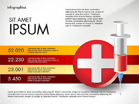 Medical Infographic with Data Driven Charts, Slide 3, 02792, Medical Diagrams and Charts — PoweredTemplate.com
