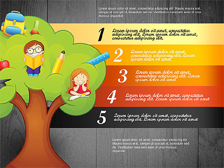 Options avec l'arbre d'éducation, Diapositive 13, 02795, Graphiques et schémas pédagogiques — PoweredTemplate.com