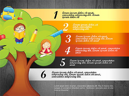 Options with Education Tree, Slide 14, 02795, Education Charts and Diagrams — PoweredTemplate.com