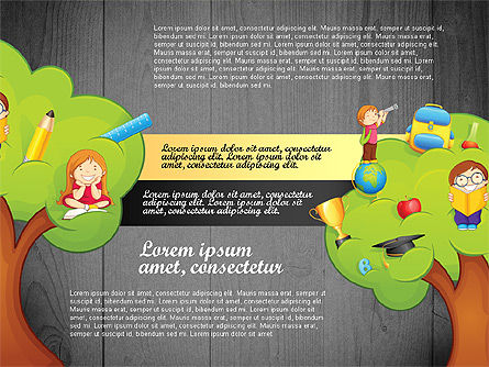 选项与教育树, 幻灯片 15, 02795, 教育图和图表 — PoweredTemplate.com