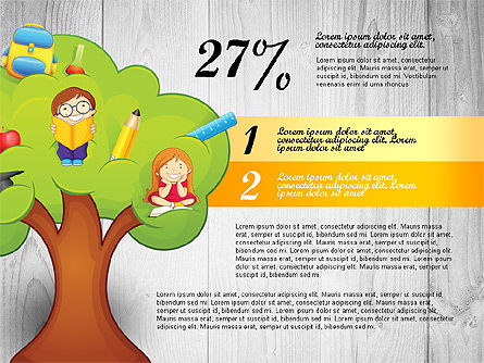 Opções com árvore de educação, Deslizar 2, 02795, Gráficos e Diagramas de Educação — PoweredTemplate.com