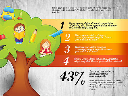 Opciones con el árbol de educación, Diapositiva 4, 02795, Diagramas y gráficos educativos — PoweredTemplate.com