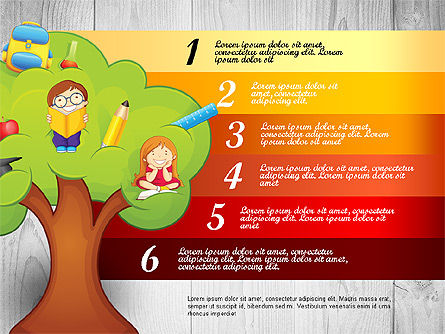 Options with Education Tree, Slide 6, 02795, Education Charts and Diagrams — PoweredTemplate.com