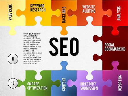 SEO Presentation with Puzzle Stages, Slide 10, 02796, Puzzle Diagrams — PoweredTemplate.com