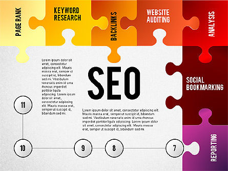 SEO Presentation with Puzzle Stages, Slide 7, 02796, Puzzle Diagrams — PoweredTemplate.com