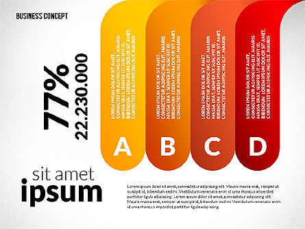 Opciones y marcadores de banner, Diapositiva 5, 02797, Diagramas de la etapa — PoweredTemplate.com