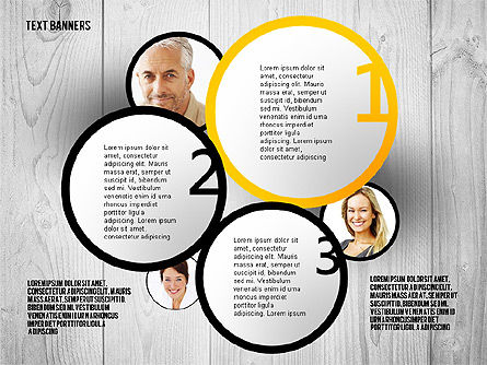 Round Text Boxes with Photos, Slide 3, 02799, Text Boxes — PoweredTemplate.com
