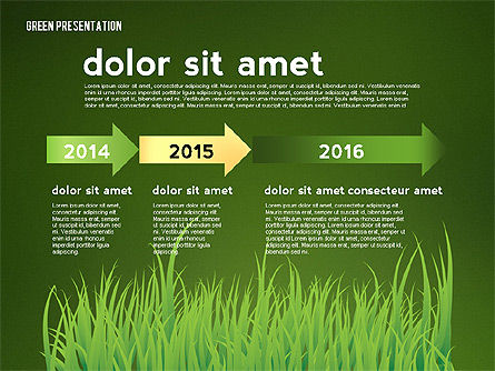 Green apresentação com dados impulsionados gráficos, Deslizar 13, 02800, Infográficos — PoweredTemplate.com