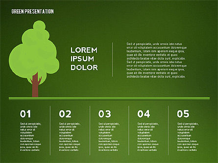 Presentazione verde con i grafici basati su dati, Slide 14, 02800, Infografiche — PoweredTemplate.com