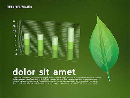 Presentazione verde con i grafici basati su dati, Slide 15, 02800, Infografiche — PoweredTemplate.com
