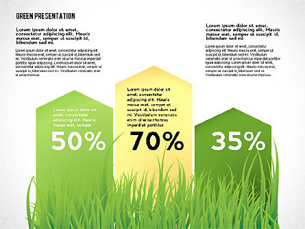 Presentazione verde con i grafici basati su dati, Slide 2, 02800, Infografiche — PoweredTemplate.com