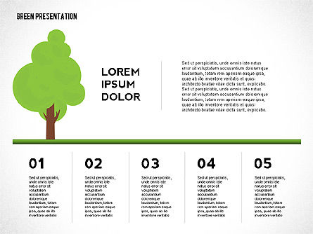 Green apresentação com dados impulsionados gráficos, Deslizar 6, 02800, Infográficos — PoweredTemplate.com