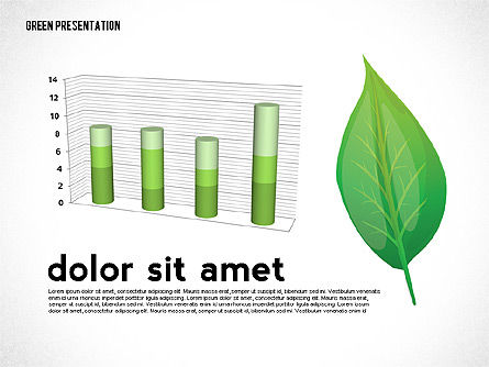 Presentazione verde con i grafici basati su dati, Slide 7, 02800, Infografiche — PoweredTemplate.com