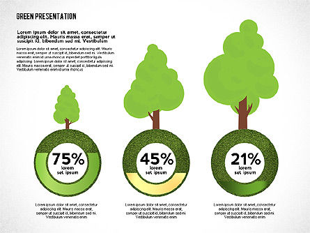 Presentación verde con gráficos dirigidos por datos, Diapositiva 8, 02800, Infografías — PoweredTemplate.com
