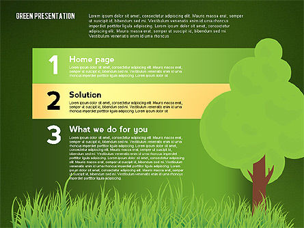 Presentación verde con gráficos dirigidos por datos, Diapositiva 9, 02800, Infografías — PoweredTemplate.com