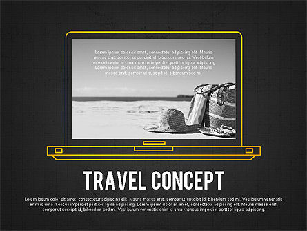 여행 개념, 슬라이드 9, 02801, 프레젠테이션 템플릿 — PoweredTemplate.com