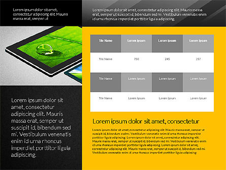Touchpad data driven presentatie, Dia 10, 02806, Datagestuurde Diagrammen — PoweredTemplate.com