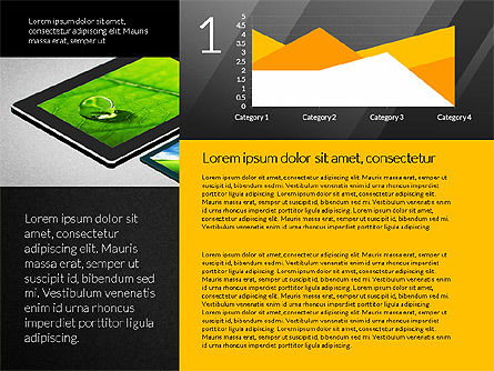 Presentazione dei dati del touchpad guidato, Slide 12, 02806, Diagrammi e Grafici con Dati — PoweredTemplate.com