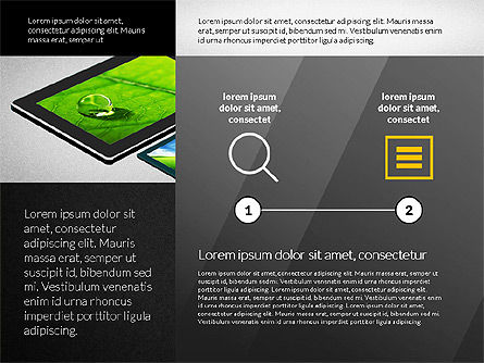 Touchpad data driven presentatie, Dia 15, 02806, Datagestuurde Diagrammen — PoweredTemplate.com