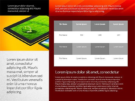 Touchpad data driven presentatie, Dia 2, 02806, Datagestuurde Diagrammen — PoweredTemplate.com