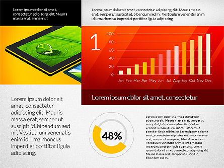Touchpad data driven presentatie, Dia 3, 02806, Datagestuurde Diagrammen — PoweredTemplate.com