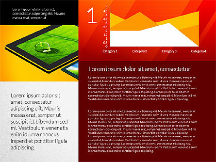 Touchpad data driven presentatie, Dia 4, 02806, Datagestuurde Diagrammen — PoweredTemplate.com