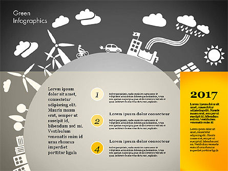 Infografía verde, Diapositiva 11, 02808, Infografías — PoweredTemplate.com