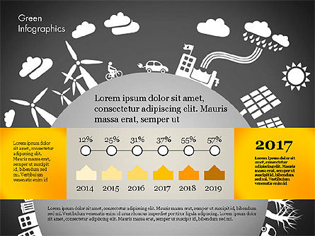 Infografis Hijau, Slide 14, 02808, Infografis — PoweredTemplate.com