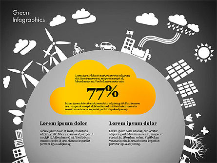 Grünes Infografik, Folie 16, 02808, Infografiken — PoweredTemplate.com