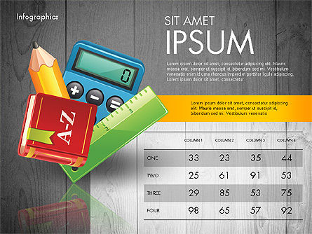 Infografis Terkait Sekolah, Slide 9, 02809, Bagan dan Diagram Pendidikan — PoweredTemplate.com