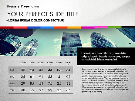 Business Presentation Template with Charts, Slide 3, 02812, Presentation Templates — PoweredTemplate.com