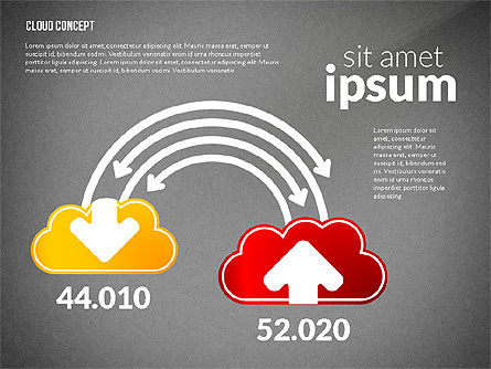 Plantilla de presentación de procesos de Cloud Services, Diapositiva 11, 02815, Diagramas de proceso — PoweredTemplate.com