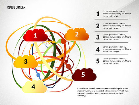Template Presentasi Proses Layanan Cloud, Slide 5, 02815, Diagram Proses — PoweredTemplate.com
