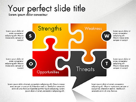 Swot analysis, Modele PowerPoint, 02817, Modèles commerciaux — PoweredTemplate.com