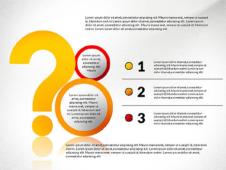 Domande Risposte soluzioni presentazione concetto, Modello PowerPoint, 02818, Diagrammi di Processo — PoweredTemplate.com