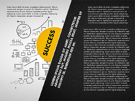 Concept de présentation de l'exécution de la stratégie de réussite, Modele PowerPoint, 02820, Schémas d'étapes — PoweredTemplate.com