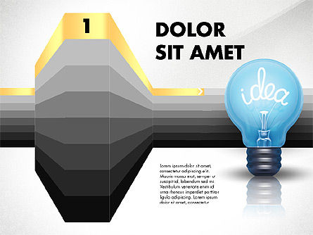 Idea Options and Stages, PowerPoint Template, 02821, Stage Diagrams — PoweredTemplate.com