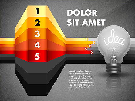 アイデアのオプションと段階, スライド 13, 02821, 段階図 — PoweredTemplate.com